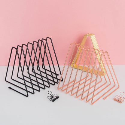 Metal Book Holder Desk Organizer