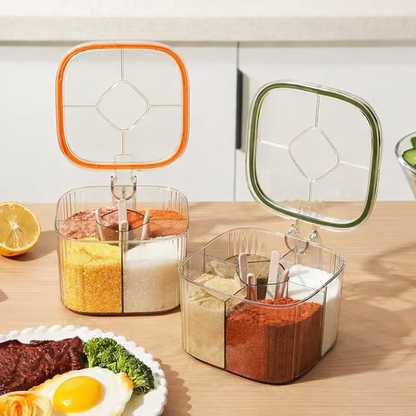 4-Compartment Spice Storage Box